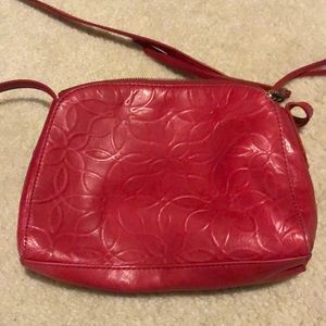 Red small hobo crossbody